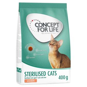 400g Concept for Life Adult/Kitten Dry Cat Food - Special Price!* - Sterilised Cats - Salmon (400g)