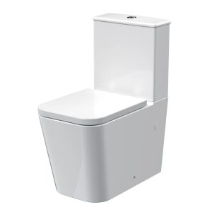 Nuie Ava Close Coupled Toilet Soft Close Seat white 79.3 H x 36.5 W x 61.5 D cm
