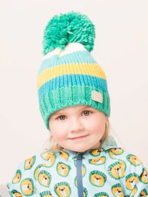 Outlet Blade & Rose   Green and Mustard Bobble Hat