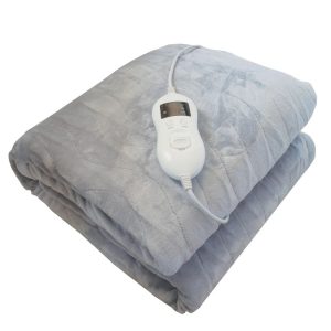 Alva London - Electric Heated Throw / Over Blanket - 160x120cm - Plush gray 32.0 H x 11.0 W cm