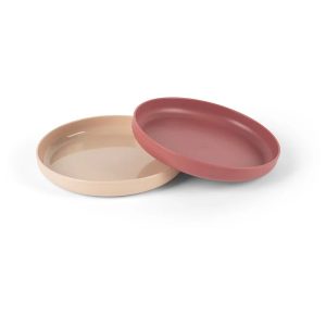 Dantoy Tiny Bio Dinner Plate Set plate Nude/Red 0m+ 2 pc