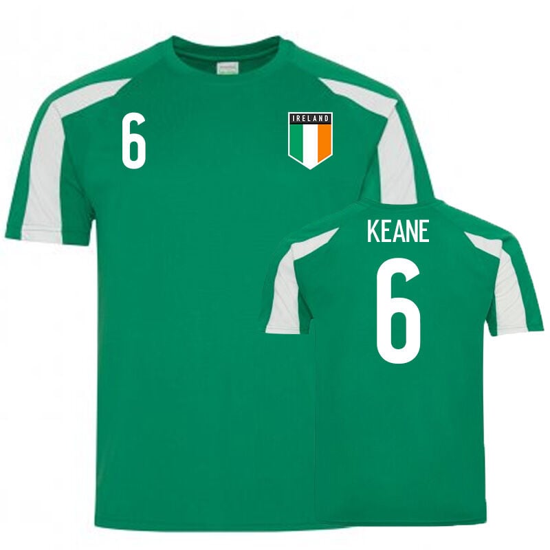 UKSoccershop Ireland Sports Training Jersey (Roy Keane 6) - Green ...