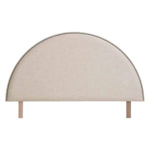 17 Stories Aimara Upholstered Headboard white/brown 80.0 H x 150.0 W x 5.0 D cm