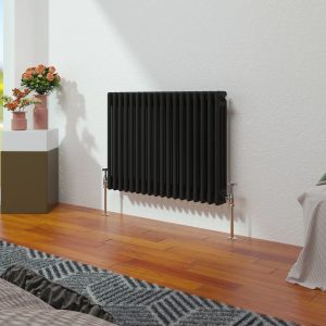 Belfry Heating Dyson Horizontal Traditional Column Radiator Black black/gray 60.0 H x 83.2 W x 10.0 D cm