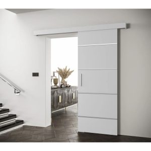 Ebern Designs Gulizar Sliding Doors Laminate brown/green 204.0 H x 200.0 W x 2.0 D cm
