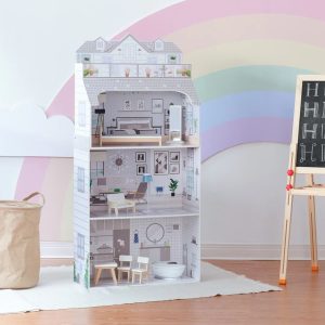 Teamson Kids Dollhouse brown/indigo 51.7 H x 29.5 W x 61.0 D cm
