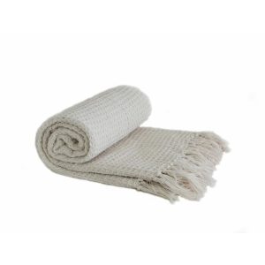 17 Stories Aselin Handloom Throw gray/white 230.0 H x 180.0 W cm