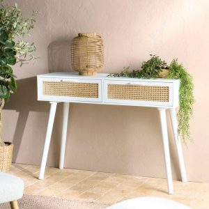 17 Stories 110Cm Console Table brown/gray/white 81.0 H x 110.0 W x 33.0 D cm