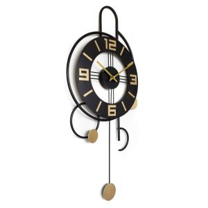 Fairmont Park Oversized Snydertown 73cm Silent Wall Clock black/yellow 73.0 H x 34.0 W x 4.0 D cm