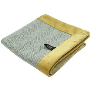 17 Stories Barabara Herringbone Boutique Bedspread orange/yellow W50 x L240cm