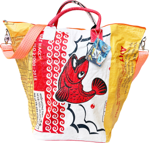 BEadbags Tampenjan all purpose carrier bag white/yellow small