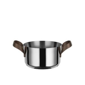 Alessi Edo Stainless Steel (18/10) Round Casserole Dish gray 10.0 H x 25.0 W cm