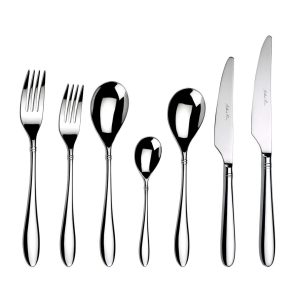 Arthur Price Henley 84 Piece 18/10 Stainless Steel Cutlery Set, Service for 12 gray