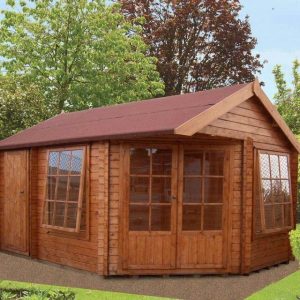 10 x 14 Shire Livia Corner Log Cabin