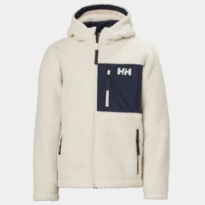 Helly Hansen Junior Champ Pile Hooded Jacket White 152/12 - Cream White - Unisex