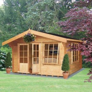 12 x 10 Shire Hale Log Cabin - 28mm Logs