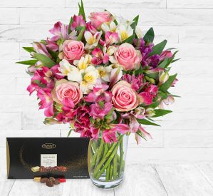 123 Flowers Peruvian Lily & Rose Deluxe