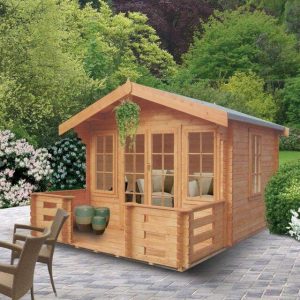 12G x 8 Shire Grizedale Log Cabin 28mm to 70mm Logs - 44mm logs