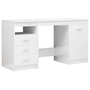 17 Stories Abdisalam Desk white 76.0 H x 50.0 W x 140.0 D cm