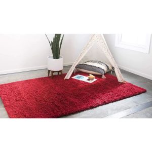 17 Stories Annicia California Shaggy Red Rug red 160.0 W x 5.0 D cm