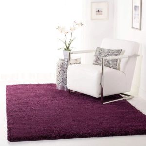 17 Stories Annicka California Shaggy Purple Rug indigo 200.0 W x 5.0 D cm