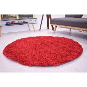 17 Stories Anniece California Shaggy Bright Red Rug white 150.0 W x 5.0 D cm
