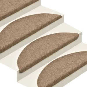 17 Stories Arfh Non-Slip Cream Stair Tread 0.25 H x 21.0 W cm