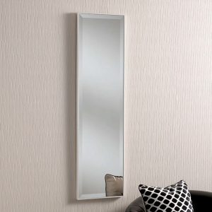 17 Stories Arjae Wood Framed Wall Mounted Accent Mirror white 93.0 H x 63.0 W x 2.5 D cm