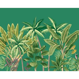 17 Stories Auberta Mural green 300.0 H x 240.0 W cm