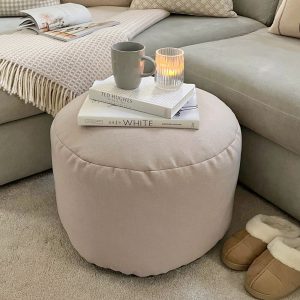 17 Stories Barley Pouffe Beanbag brown 38.0 H x 55.0 W x 55.0 D cm