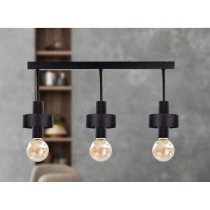 17 Stories Berndien 3-Light 12cm Semi Flush Mount black 17.0 H x 12.0 W x 12.0 D cm