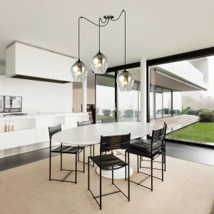 17 Stories Cadey-Lee 3 - Light Cluster Geometric Pendant gray 200.0 H cm