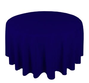 17 Stories Elsa-Rose Polyester Round Tablecloth Wedding Party Decor Event Decoration Light Pink Solid Colour blue 274.0 D cm