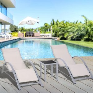 17 Stories Gulfasa Lounge Chair Set 66.0 H x 59.0 W x 169.0 D cm