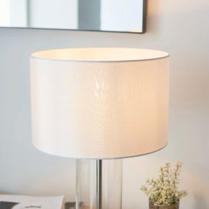 17 Stories Jeilyn 44Cm Bright Nickel Table Lamp white 44.0 H x 28.0 W x 28.0 D cm