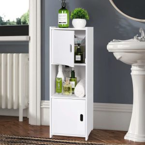 17 Stories Lytonia 24Cm W x 72Cm H x 20Cm D Free-Standing Bathroom Cabinet white 72.0 H x 24.0 W x 20.0 D cm