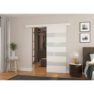 17 Stories Milou White+white Lacobel brown 205.0 H x 96.0 W x 16.0 D cm