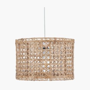 17 Stories Shanksville Bamboo Drum Pendant Shade brown 27.5 H x 40.5 W x 30.5 D cm