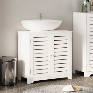 17 Stories Under Sink Storage Cabinet brown 60.5 H x 60.0 W x 30.0 D cm