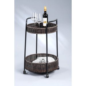 17 Stories Wilkinsburg Serving Cart 76.0 H x 50.0 W x 50.0 D cm