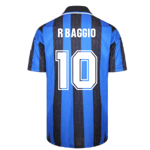 1998 Inter Milan Score Draw Home Shirt (R Baggio 10) - Blue - male - Size: XXL Adults