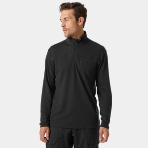 Helly Hansen Men's HP Quick-Dry 1/2 Zip Pullover Black M - Ebony Black - Male