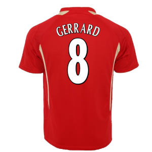 2005-2006 Liverpool Home CL Retro Shirt (GERRARD 8) - Red - male - Size: Small Adults