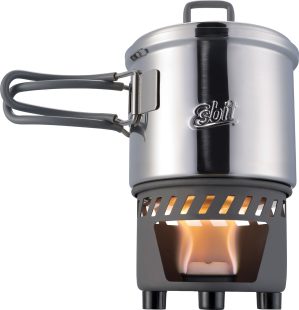 Esbit Dry Fuel Cooking Set with Stand 585 ml 18/8 Stainless Steel
