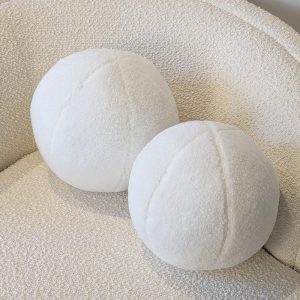 Adalynn Set of 2 Cream Round Cushions