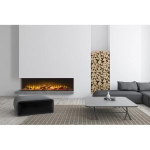 Adena Belfry Heating Electric Fire white 49.0 H x 130.4 W x 23.5 D cm
