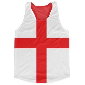 Airo Sportswear England Flag Running Vest - White - male - Size: Medium 38-40" Chest (96-104cm)