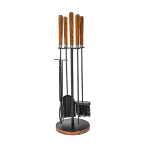 Alpen Home ChesterHill 4 Piece Iron Fireplace Tool Set gray 73.0 H x 24.0 W x 24.0 D cm
