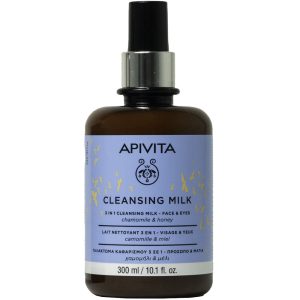 Apivita 3 in 1 Cleansing Milk for Face and Eyes 300mL