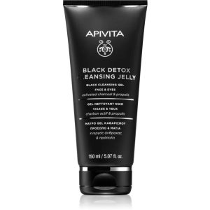 Apivita Cleansing Black Detox Cleansing Gel cleansing gel with activated charcoal for face and eyes 150 ml
